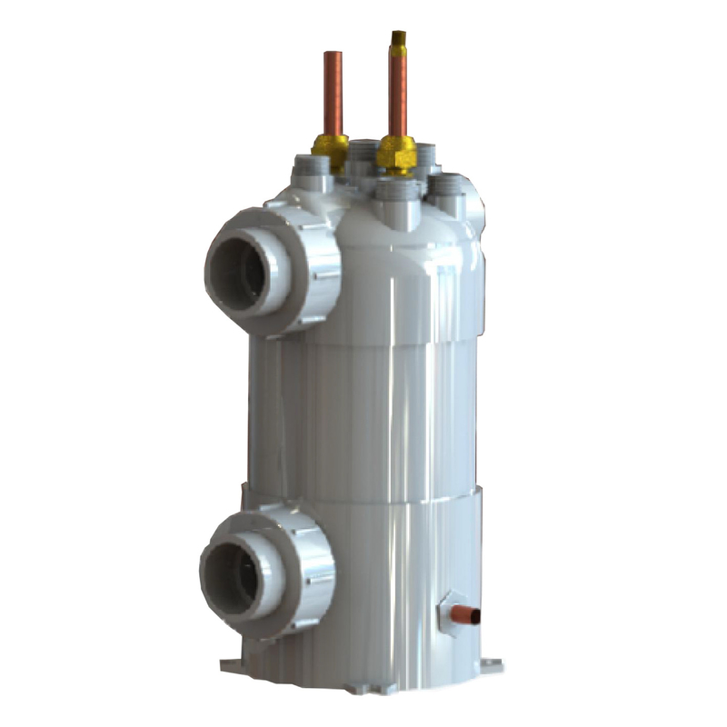 শিল্প পিভিসি শেল টাইটানিয়াম টিউব evaporator coil তাপ এক্সচেঞ্জার অ্যাকোয়ারিয়াম chiller তাপ পাম্প জন্য